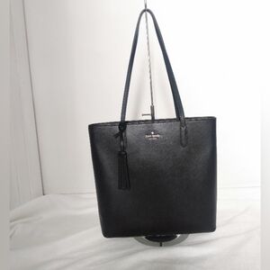 Kate Spade large Jada tote black matte finish EUC